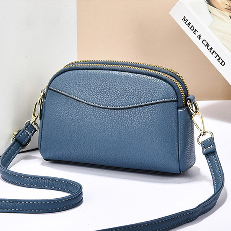 Crossborder Umhängetasche Damen Neumodell modische Mini-Tasche Zweischicht-Reißverschluss Mama-Handytasche vielseitige kleine Quadrattasche - 11
