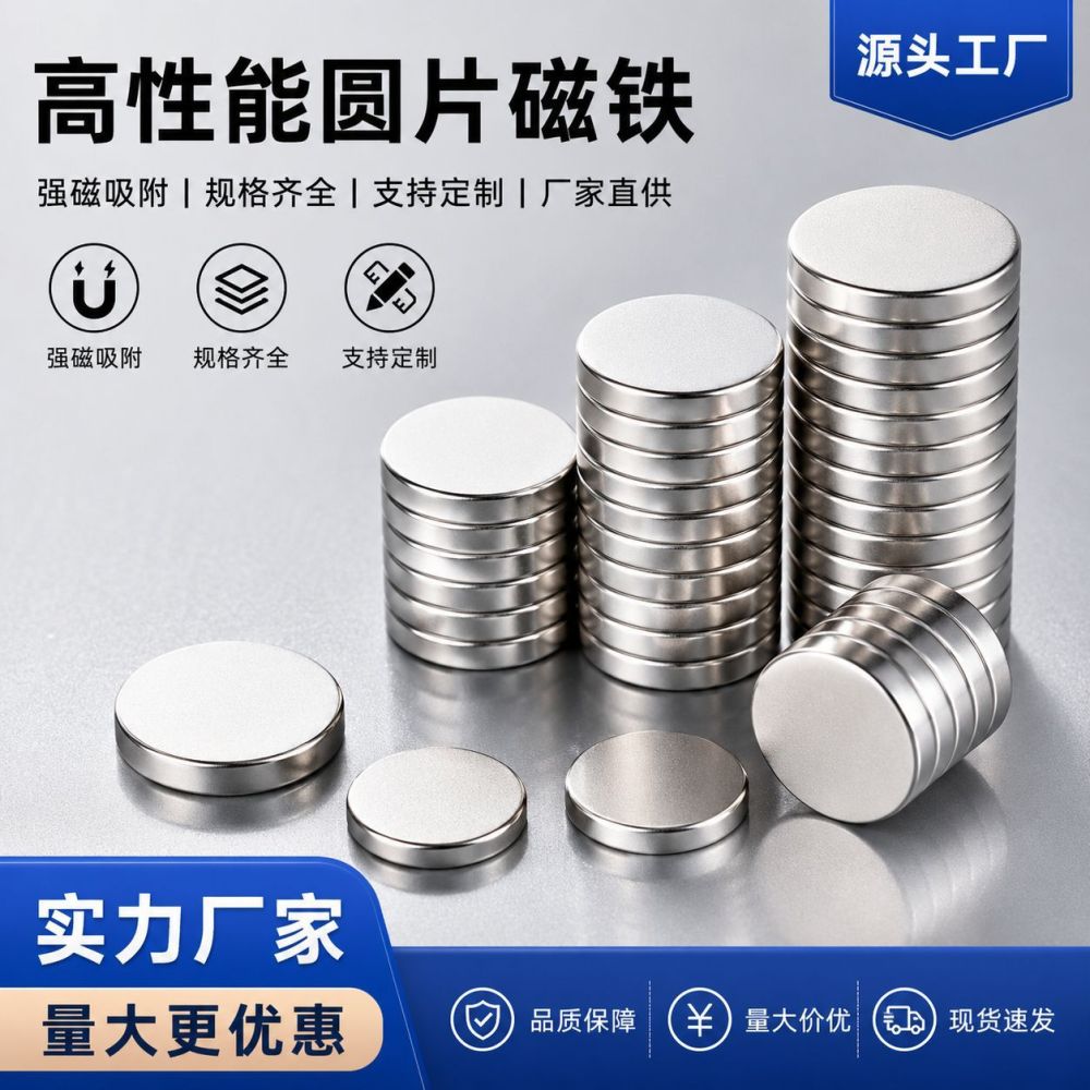 Round NdFeB Neodymium Magnet Strong Rare Earth Permanent Magnet
