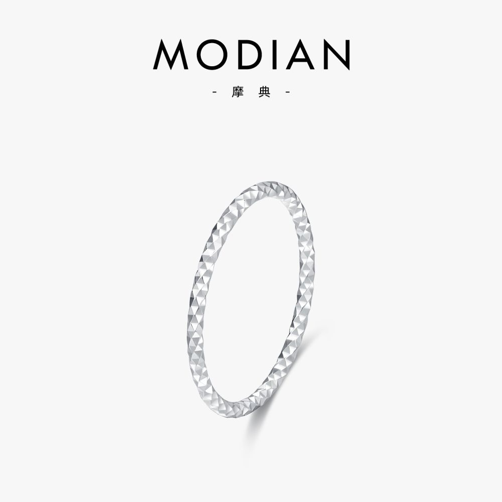 MODIAN S925 sterling silver flower ring, thin