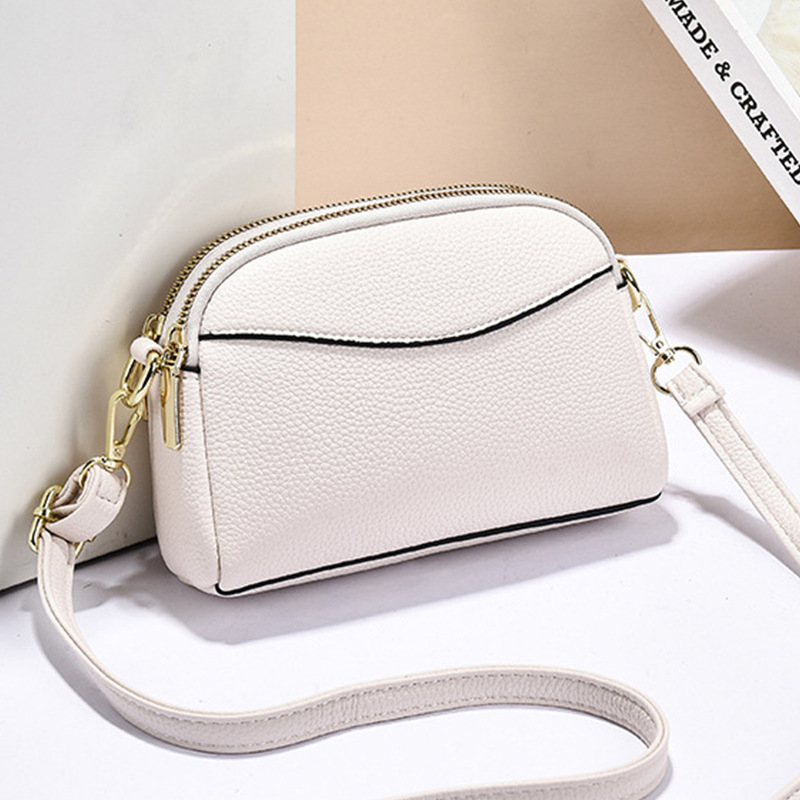 Crossborder Umhängetasche Damen Neumodell modische Mini-Tasche Zweischicht-Reißverschluss Mama-Handytasche vielseitige kleine Quadrattasche - 8