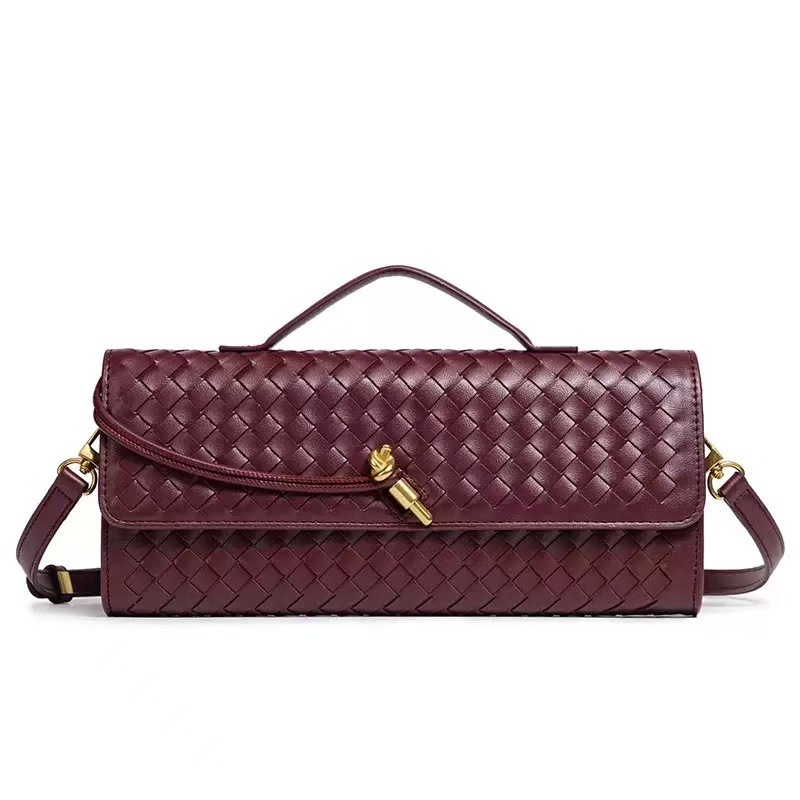 [Grenzüberschreitend spezial] Nische Webstoff Schulter-Akkordeon-Tasche, modische horizontale Handtasche, vielseitige Damen-Umhängetasche - 7