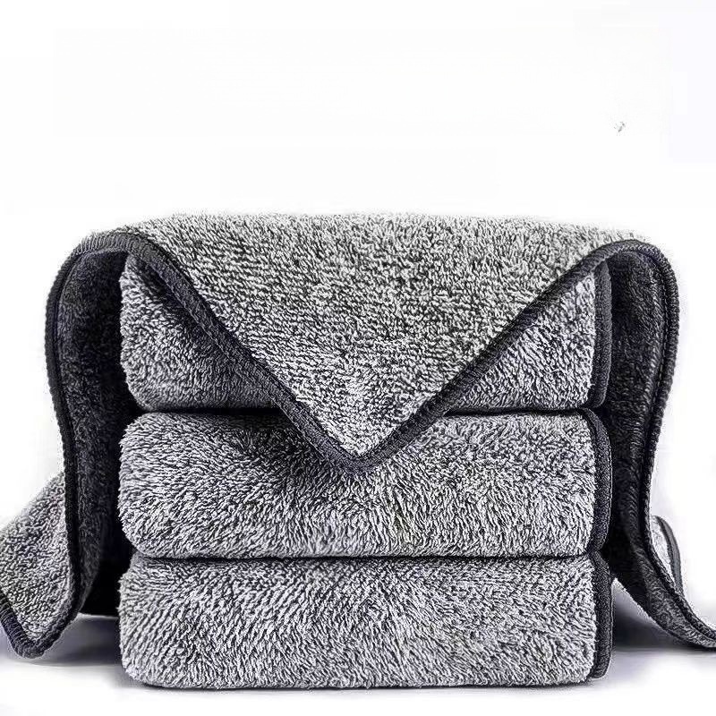 Bamboo Charcoal Kitchen Cleaning Cloth, Oil-Resistant Thick Dishcloth