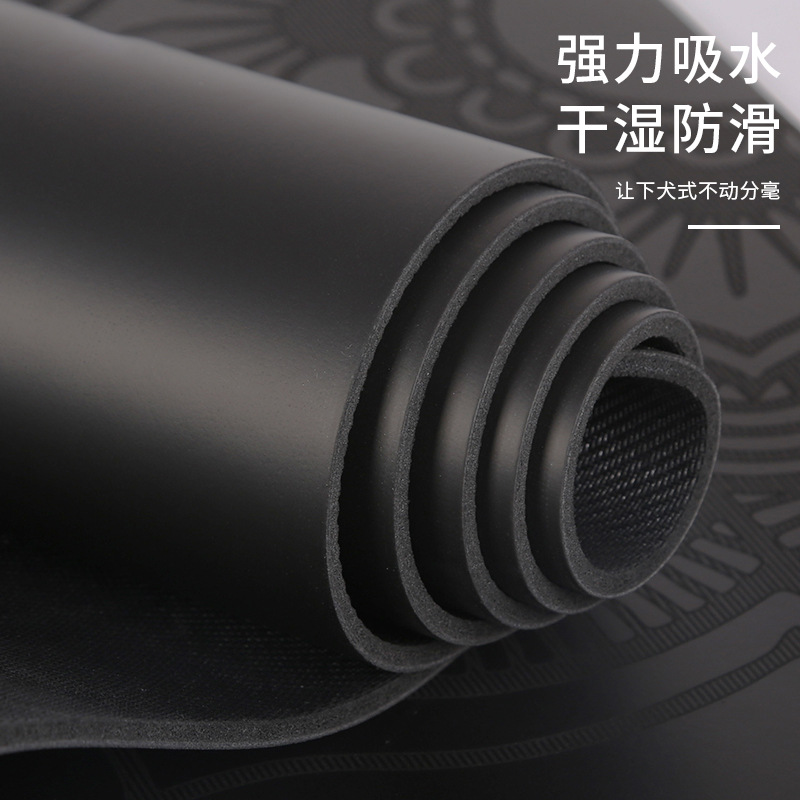 PU and Rubber Yoga Mat Wide Thick Non-Slip