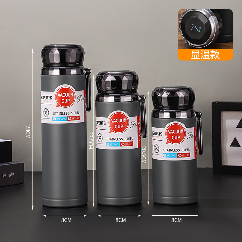 Neue Thermoskanne aus Edelstahl 316, Outdoor-Trinkbecher mit großem Fassungsvermögen, doppelwandige Vakuum-Trinkflasche mit Trageschlaufe - 13
