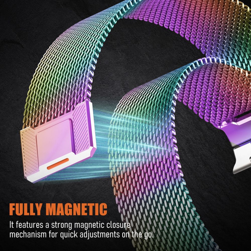 Magnetic Milanese Loop Band for Apple Watch 7/8/9/SE and S11/12