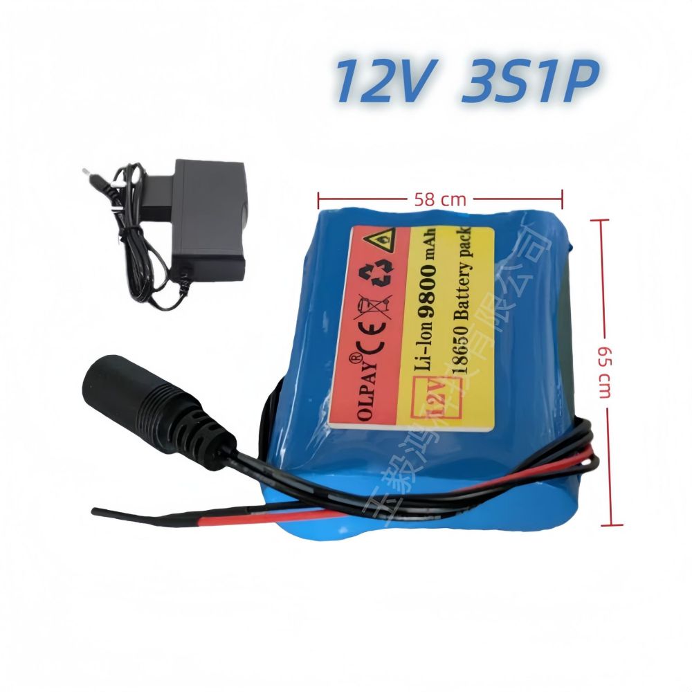 18650 Li-ion pil, 12V 9800mAh CCTV kameraları için - 1
