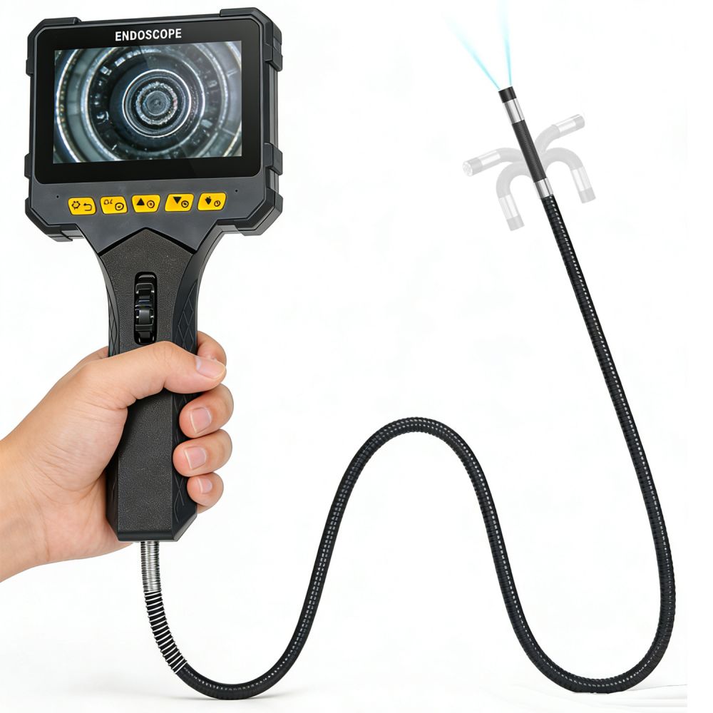 Yeni Ürün Endüstriyel Borescope 360° El Tipi Dönerli Bükülü Borescope Otomotiv Onarım Boru Karbon Birikintisi Kamerası