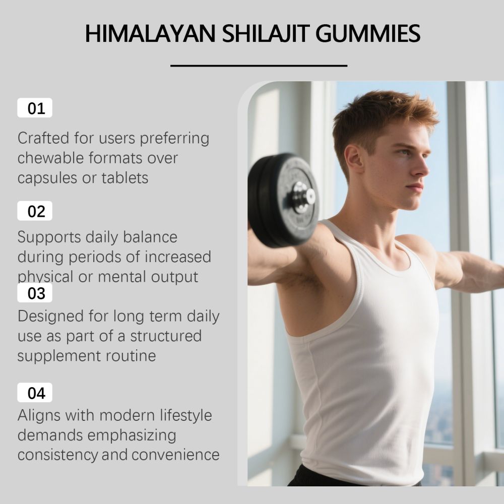 GOOGEER Shilajit Sakız Enerji Metabolizması ve Canlılık Desteği