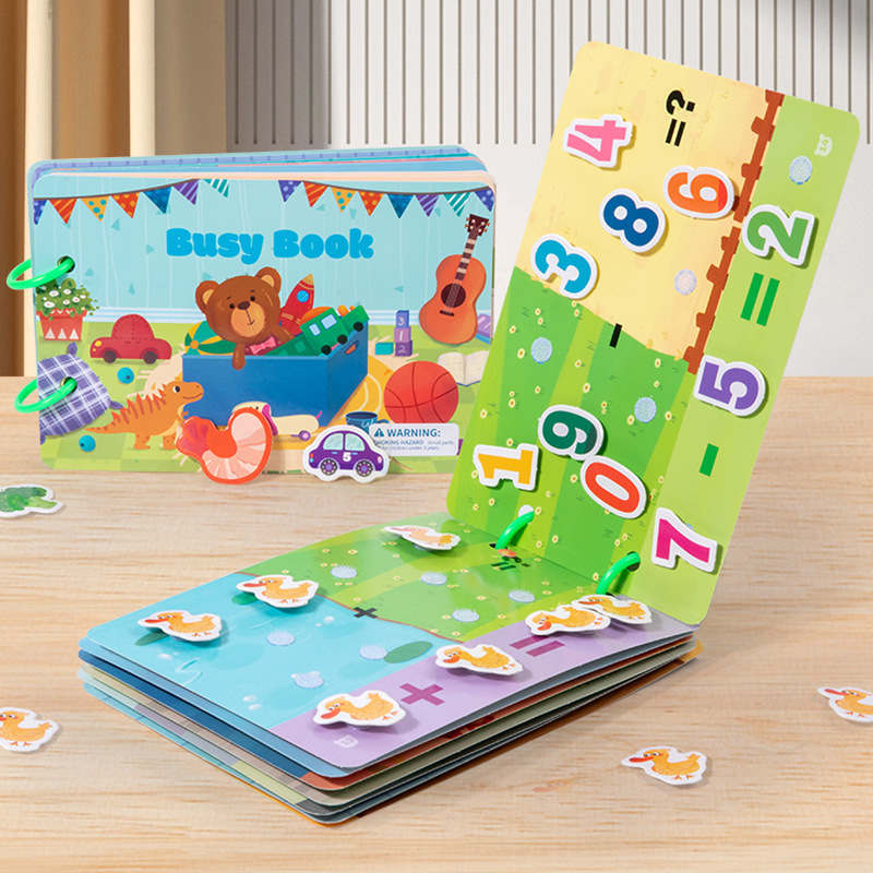 Children's quiet activity sticker book, reusable