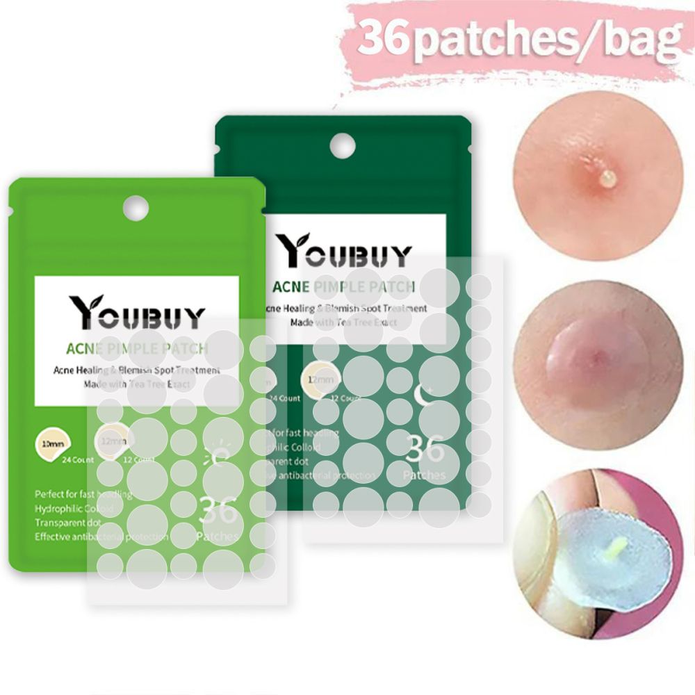Sınır ötesi Youbuy akne yaması 36 kapsül hidrokolloid görünmez akne yaması gündüz ve gece görünmez yama akne yaması