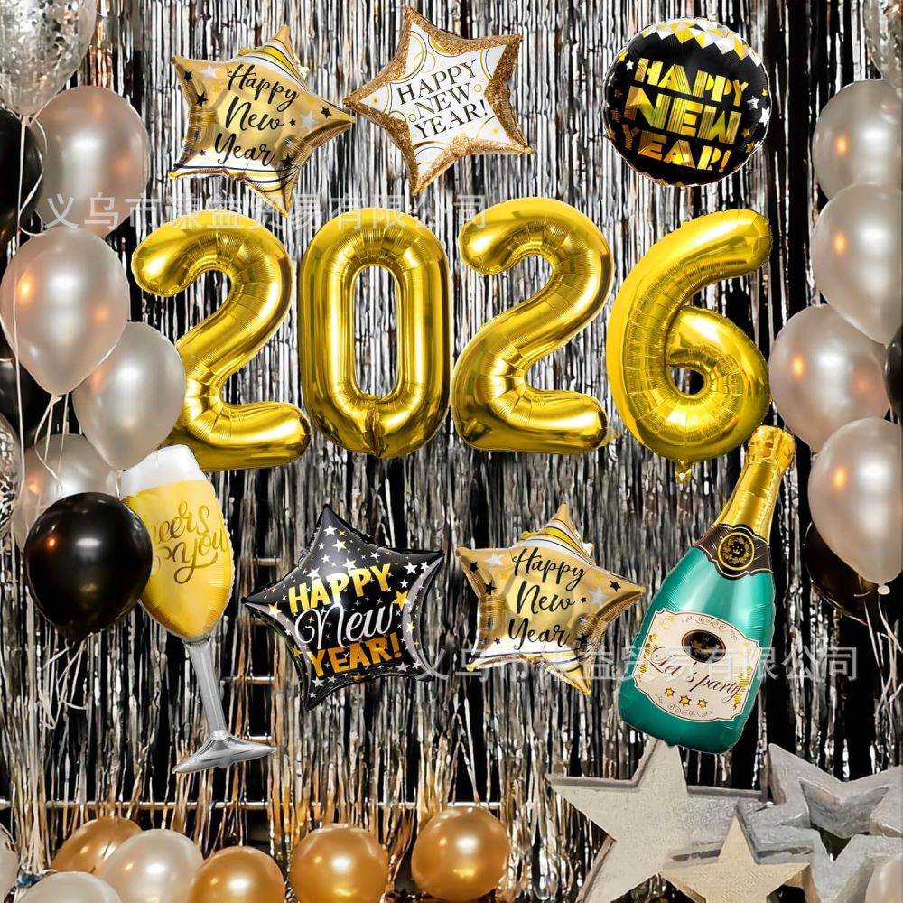2027 yeni yıl balon seti, mutlu yıllar parti dekorasyonu