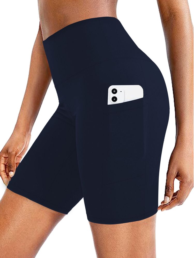 Yoga-Shorts mit Taschen, po-formend, eng anliegend, elastisch