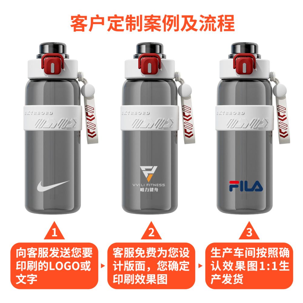 2026 Großvolumige Fitness-Sporttrinkflasche Großvolumiger Kunststoffbecher mit Pipette Outdoor-Reise-Kunststoffbecher Anpassbar - 4