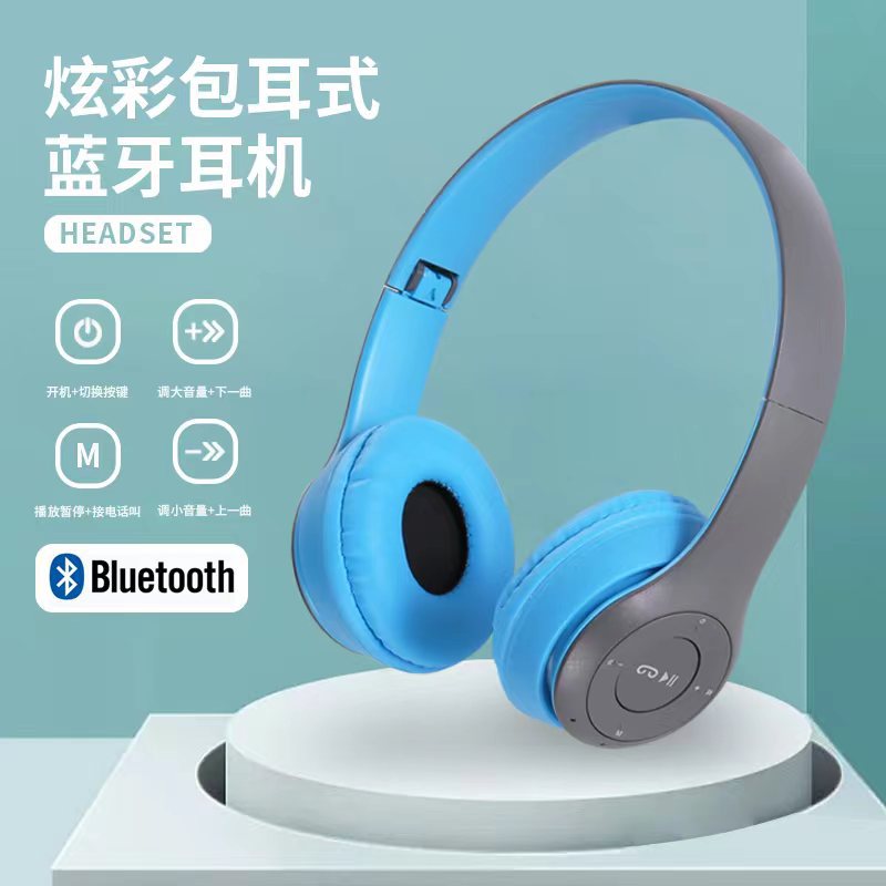 Cross-border Stereo P Series Sports Over-ear 5.0 Bluetooth Headphones P47 Wireless Gaming Headset Factory Direct Supply