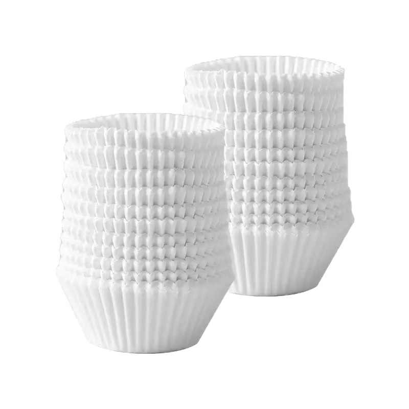 100 Stück reines Backpapier Muffin Papierförmchen groß Schneeflocke Meiniang Kuchen Cup Einweg-Muffin Papiertörtchen - 6