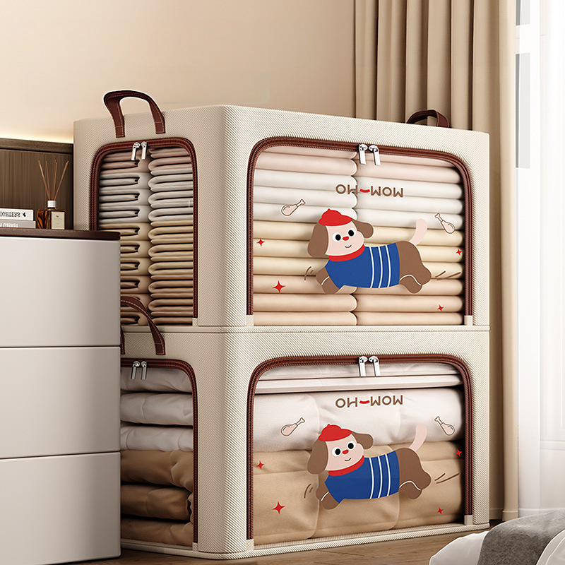 Cartoon sausage dog fabric storage box, foldable, large capacity
