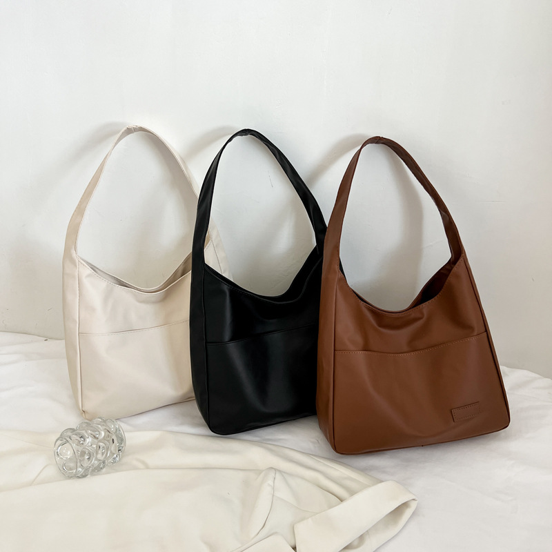 2025 Soft Leather Niche Commuter Tote Bag, Student Class Single-Shoulder Crossbody Bag, Wholesale Large-Capacity Women's Handbag