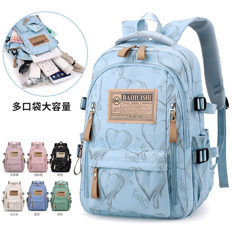 New Backpack Men Women Students Bag School Backpack Lightweight Large Capacity Shoulder Bag Outdoor Travel Commuter Pack - 1