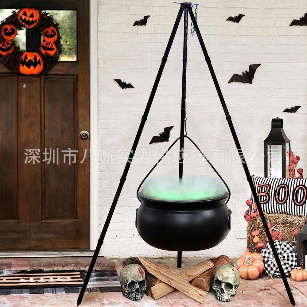 Halloween-Hexenkessel-Dekoration mit Dreibein-Ständer