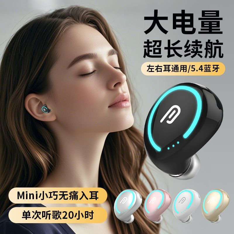 Sınır ötesi I8 Bluetooth Kulaklık Kablosuz Ultra Uzun Pil Ömrü Mini Görünmez Uyku Spor Gürültü Azaltma Kulak İçi Kulaklık Toptan - 1