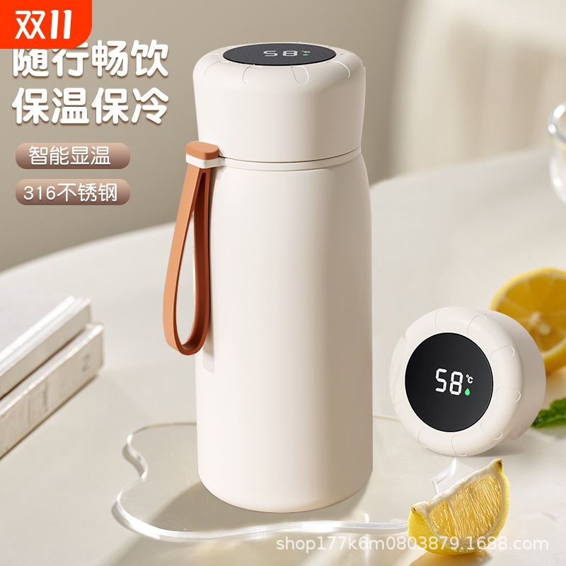 Large Capacity Stainless Steel Insulated Bottle, Portable, with Tea Infuser