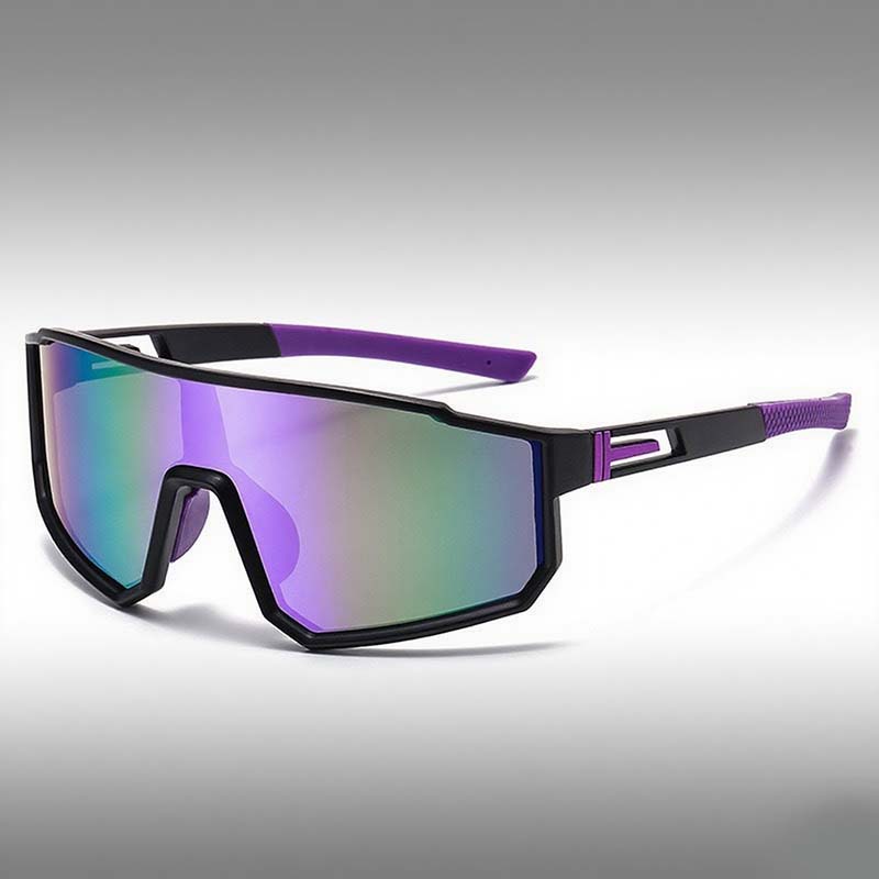 Neue Sunglasses Sports-Sonnenbrille polarisiert Regenbogenfarben Unisex einteilige Sonnenbrille Outdoor-Großrahmen-Windsicherungsbrille 3058 - 10
