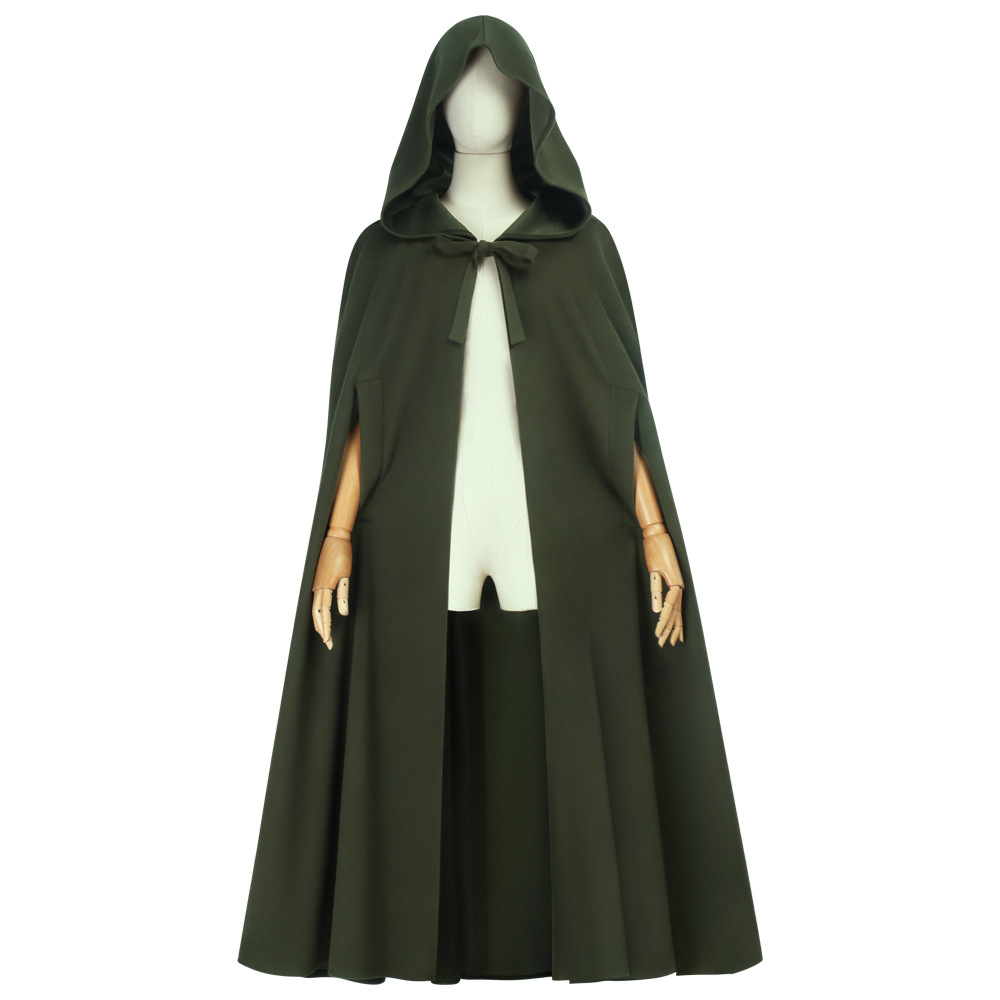 Medieval Wool Cloak, Hobbit Elf Cosplay Cape, Renaissance