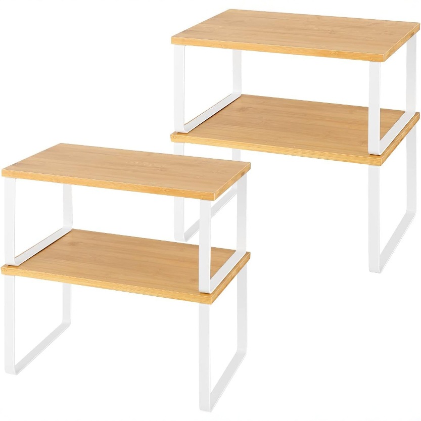 Cross-border living room storage shelf kitchen storage shelf spice rack wooden multipurpose desktop storage shelf cabinet storage shelf - 1