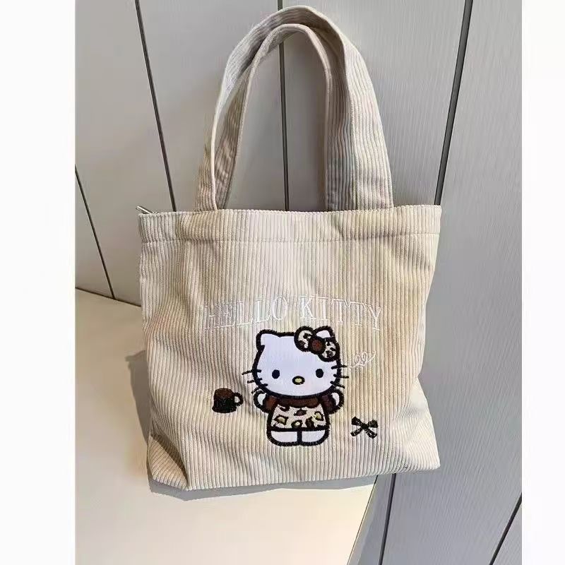 Neue Original KT Katzen Cord Handtasche Kosmetiktasche mit gehobener Optik Mini vielseitig große Kapazität Wasser- und Creme Aufbewahrungstasche Tragbar - 7