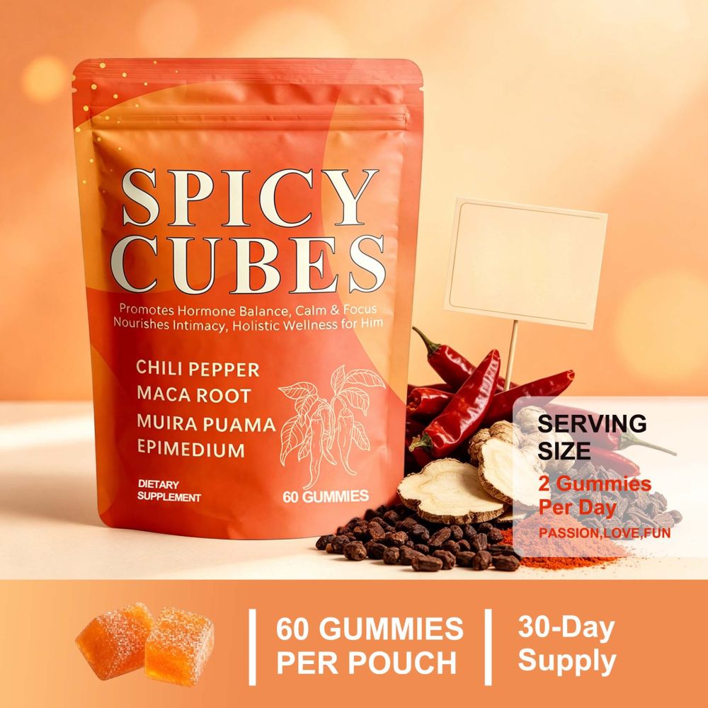 Cross-border Export Spicy Cubes Gummies Spicy Flavored Square Soft Candy 30 Pieces Source Factory OEM Available