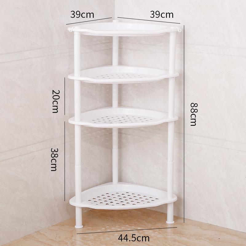 Kitchen Storage Rack Floor-Standing Multi-Layer Fruit and Vegetable Seasoning Organizer Bathroom Basin Bucket Triangle Storage Shelf - 13