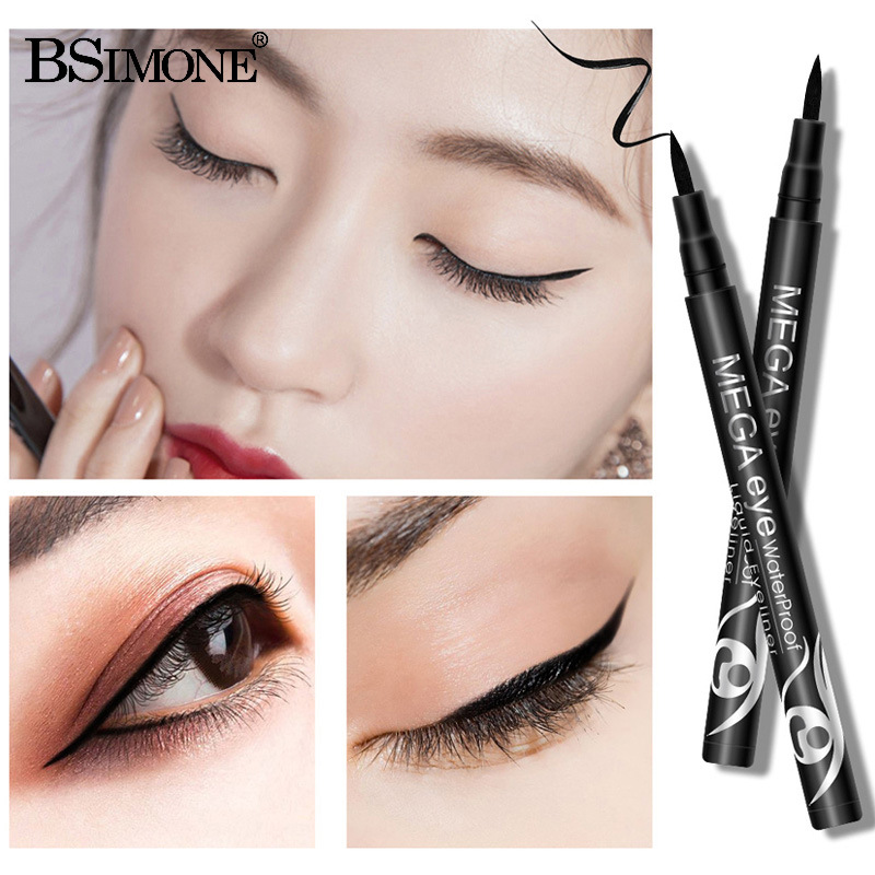 BSIMONE Charming Eye Dazzling Black Eyeliner Liquid Pen, Sweat-Proof, Smudge-Resistant, Suitable for Beginners, Stage Makeup, No Smudging