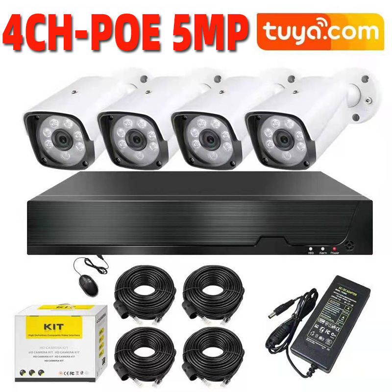 4-Kanal POE 5MP NVR Sicherheitsset