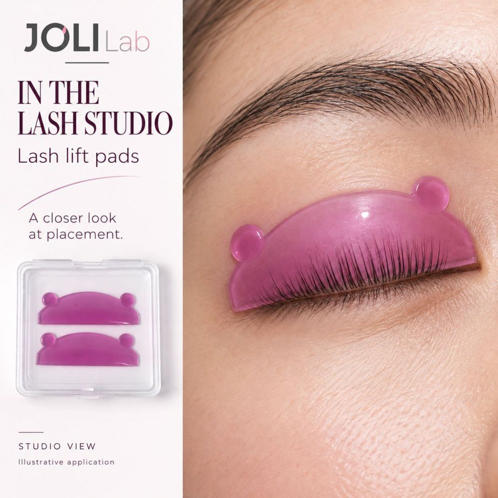 Glue-Free Self-Adhesive Eyelash Lift Silicone Pads, Bear Head Design