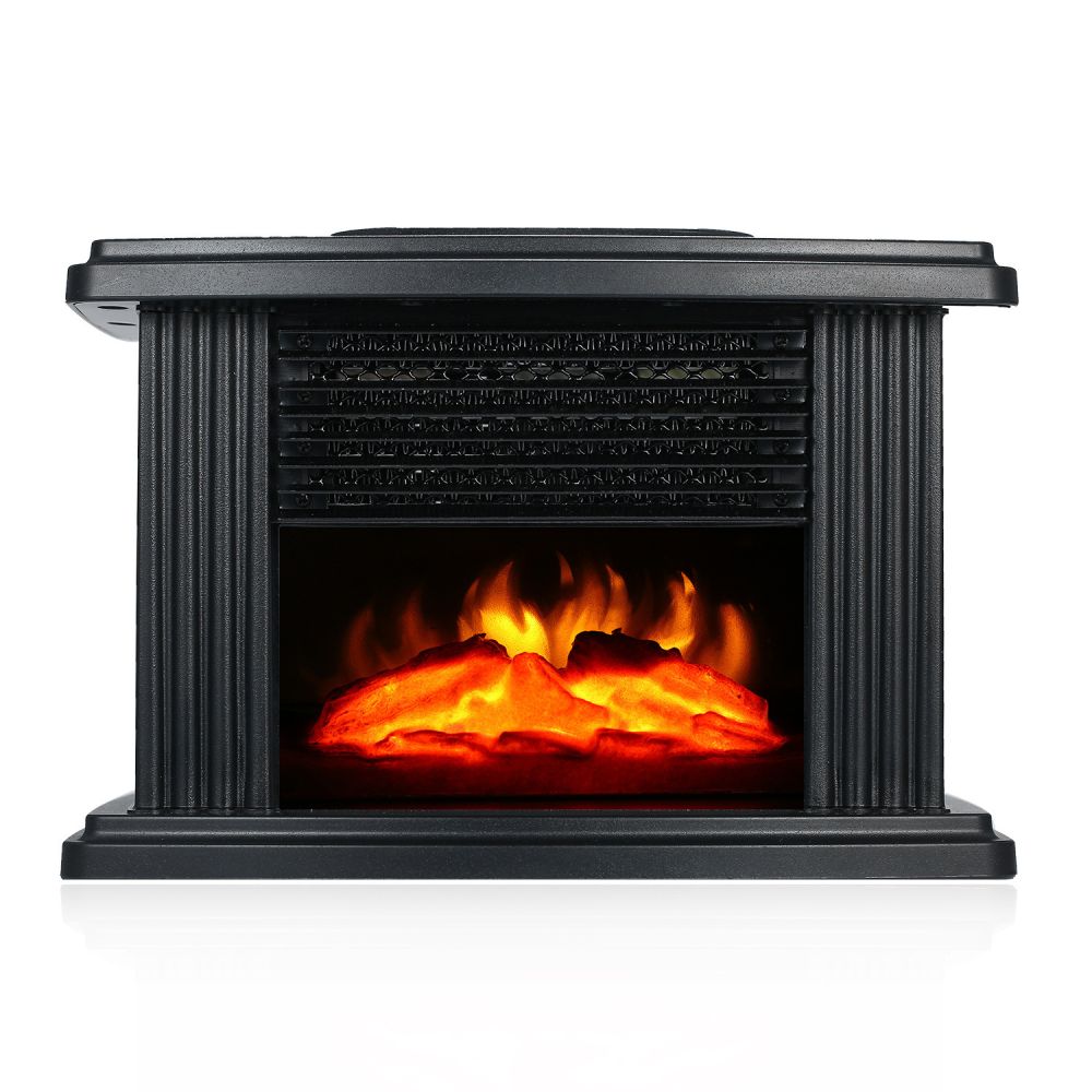 Small mini fireplace heater with vertical flame effect, fast heating for home - 1