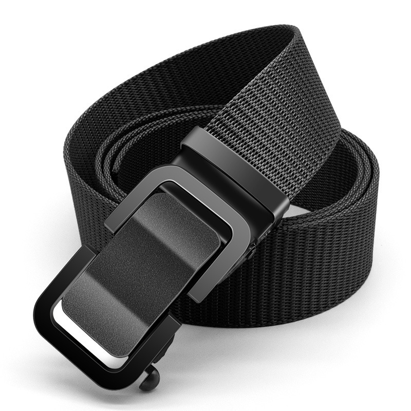 Men's casual imitation nylon belt seamless automatic buckle cargo pants belt export simple multifunctional versatile pants belt
