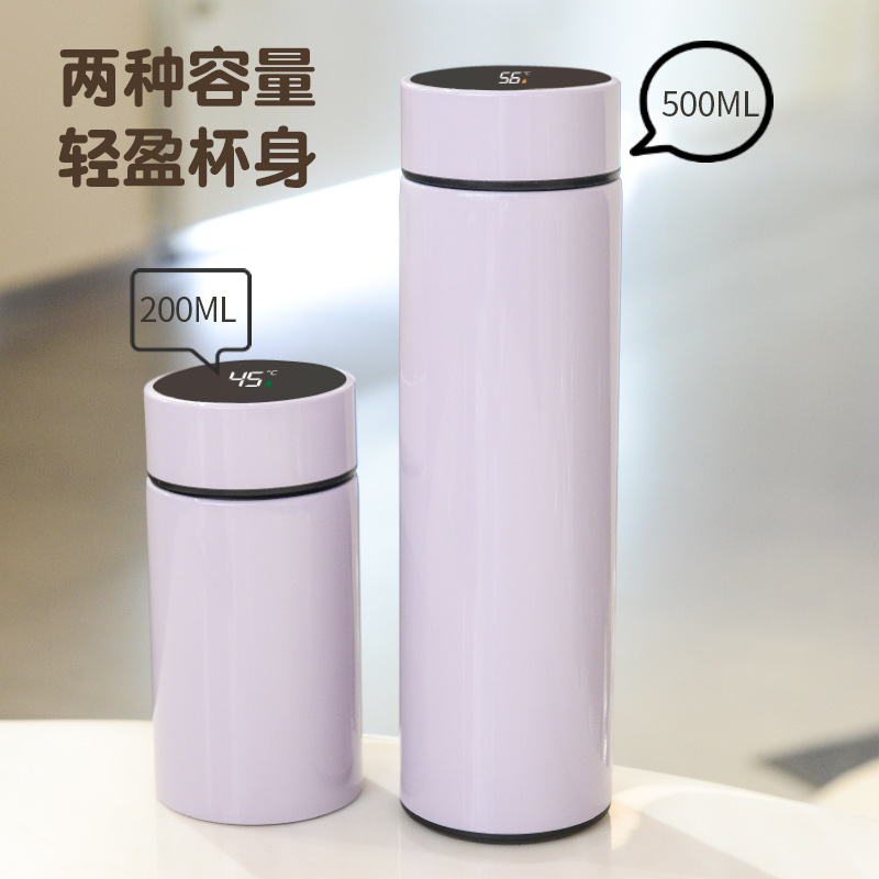 Intelligente Thermosflasche mit Temperaturanzeige, kompakt und tragbar, Edelstahl-Thermobecher, hoher ästhetischer Wert, mini süßer Thermowasserbehälter, personalisierbar. - 4