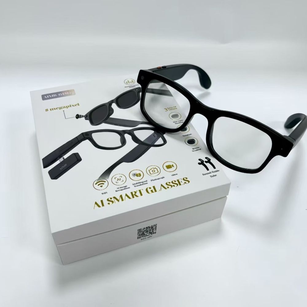 AIMB G1MAX New Smart Glasses 8 Million Pixel Anti-Shake 1080p HD Video Recording AI Image Recognition Translation Calls - 1