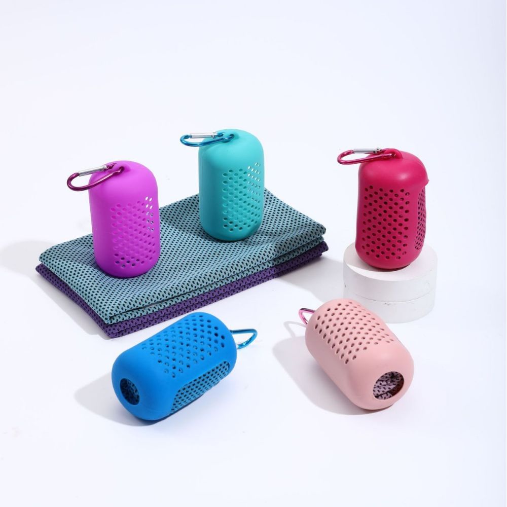 Spor Havlu Fitness Gym Taşınabilir Soğuk Hissi Hızlı Kuruyan Ter Silme Havlusu Outdoor Badminton Stok - 4