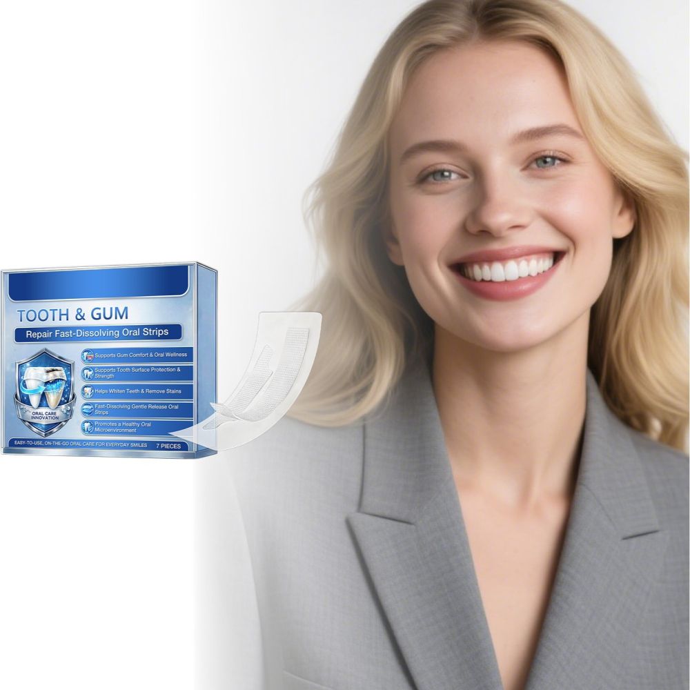 Whitening Teeth Strips, Daily Care, Removes Stains and Yellowing