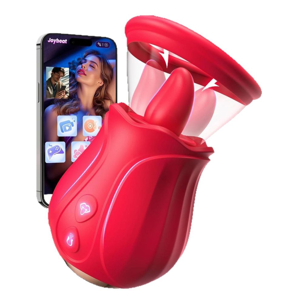Romantischer Blumenzungen-Saugvibrator für Damen, Klitoris- und Brustwarzenstimulator