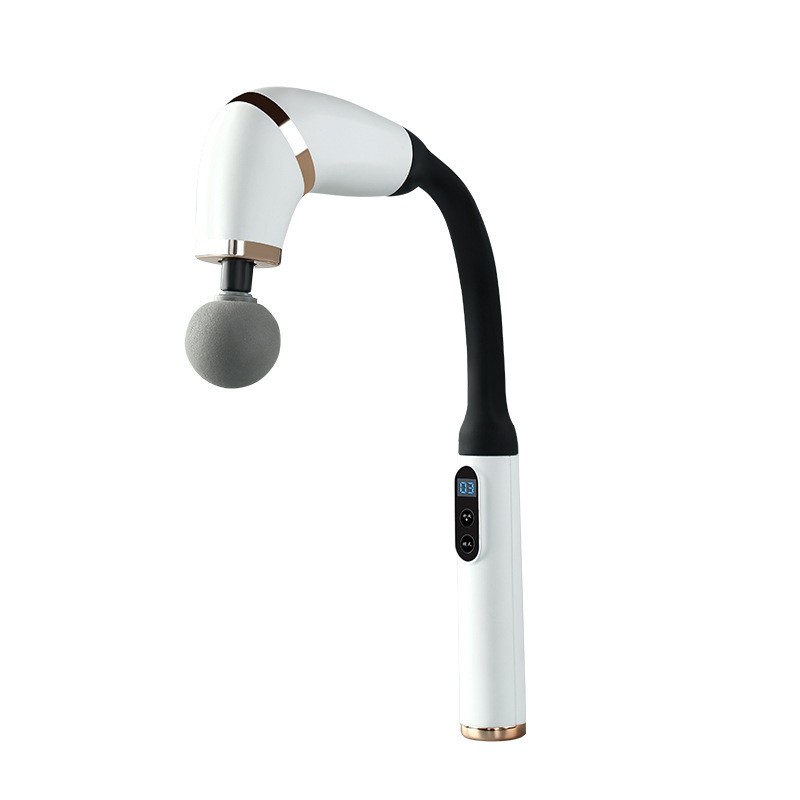 Long Handle Bent Massage Gun for Neck and Back