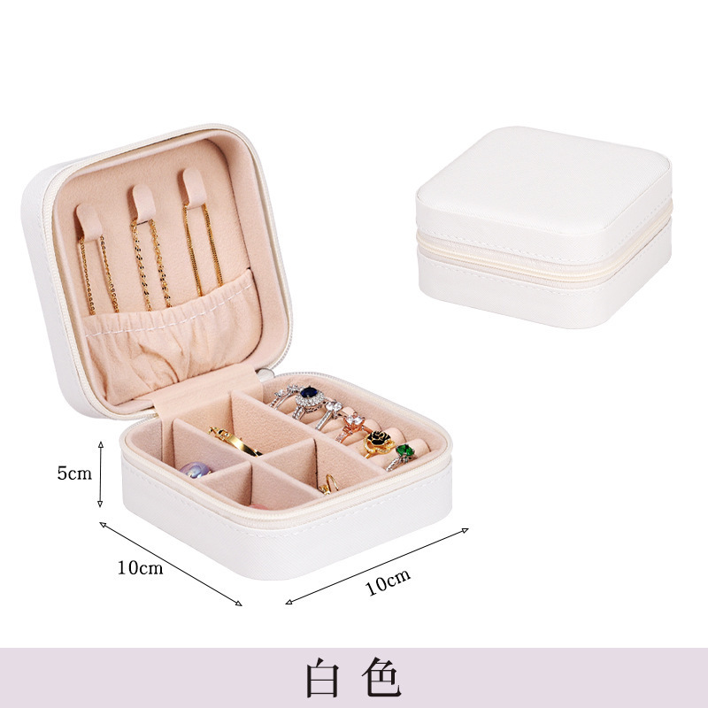 Schmuckschatulle Reise-Aufbewahrungsbox tragbar Geschenkbox Ohrstecker Ring Verpackung Schmuckdose Premium-Schmuckkasten Schmuckkästchen Schmuckschatulle - 7