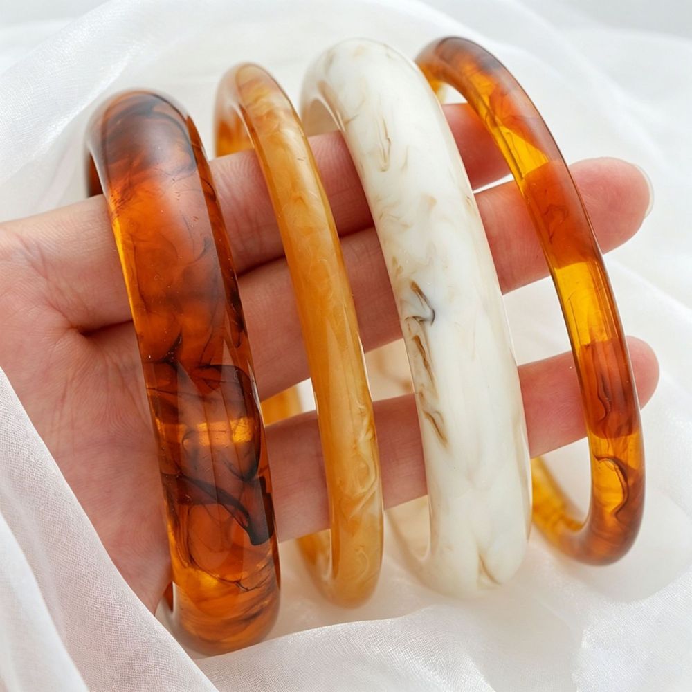 Europe und Amerika Bestseller Spiegelfläche breiter Rand Armband Persönlichkeit übertrieben Hochglanz Armreif Acryl Harz Armband