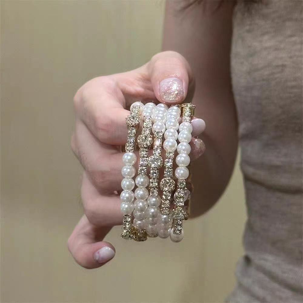 Vintage Multi-Layer Pearl Bracelet - 1