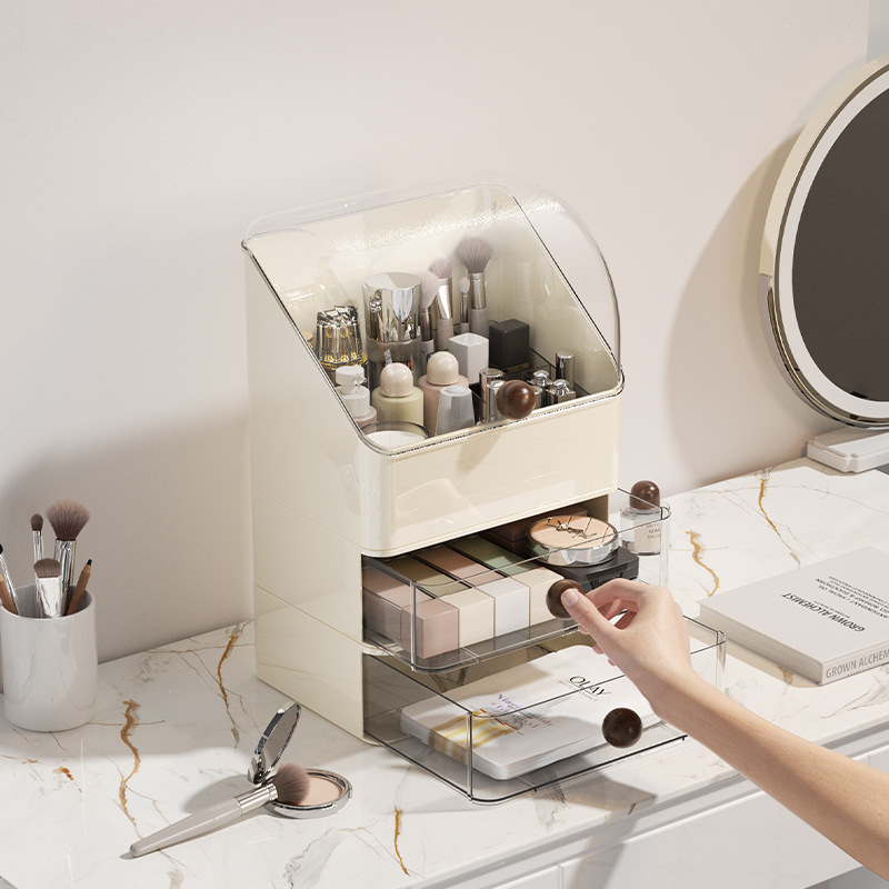 Schminktisch-Kosmetik- und Lippenstift-Organizer mit Schublade staubdicht