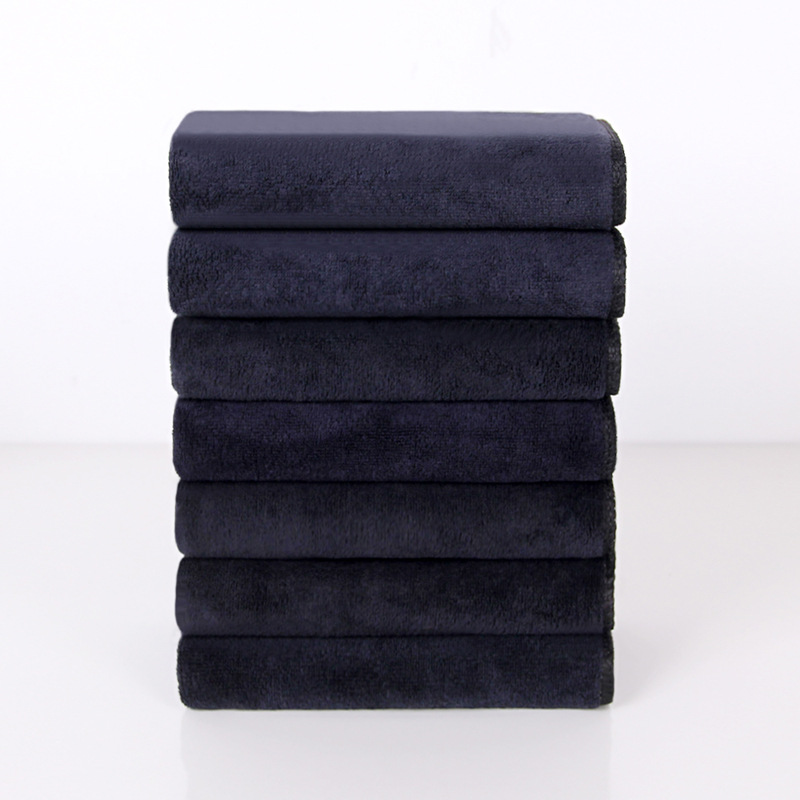 Mikrofiber havlular toptan satış, siyah havlular, kalınlaştırılmış ve emici, yetişkin berber havluları, özel güzellik ve tırnak sanatı bezleri.