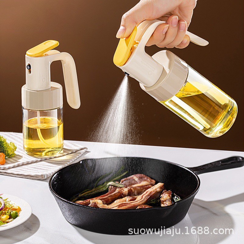 Cam Mutfak Ev Kullanımı Havalı Fritöz Yağ Spreyleyici Şişesi Yemeklik Yağ Sprey Şişesi Atomizer Mist Yağ Kabı - 1