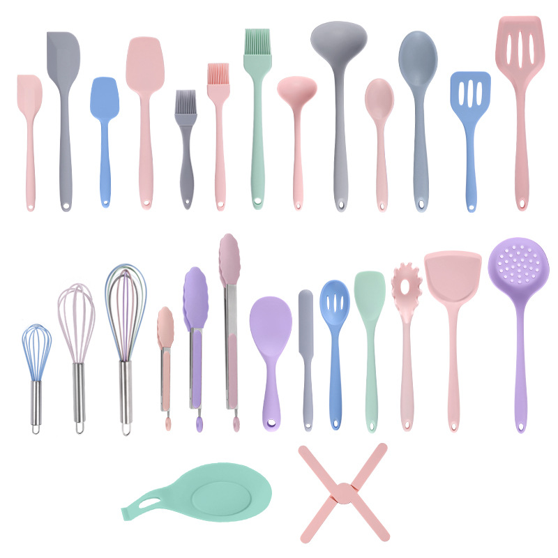 Silicone Spatula Spoon Set Non-stick Cookware Utensils Soup Spoon Cooking Shovel Kitchen Tools Home Kitchenware Accessories - 4
