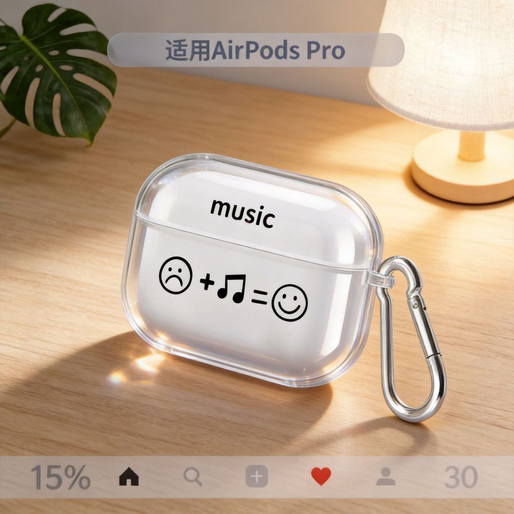 Креативный брелок в виде смайлика, совместимый с защитным чехлом для AirPods 4-го поколения, прозрачный мягкий чехол для наушников Apple Pro 3-го поколения, противоударный